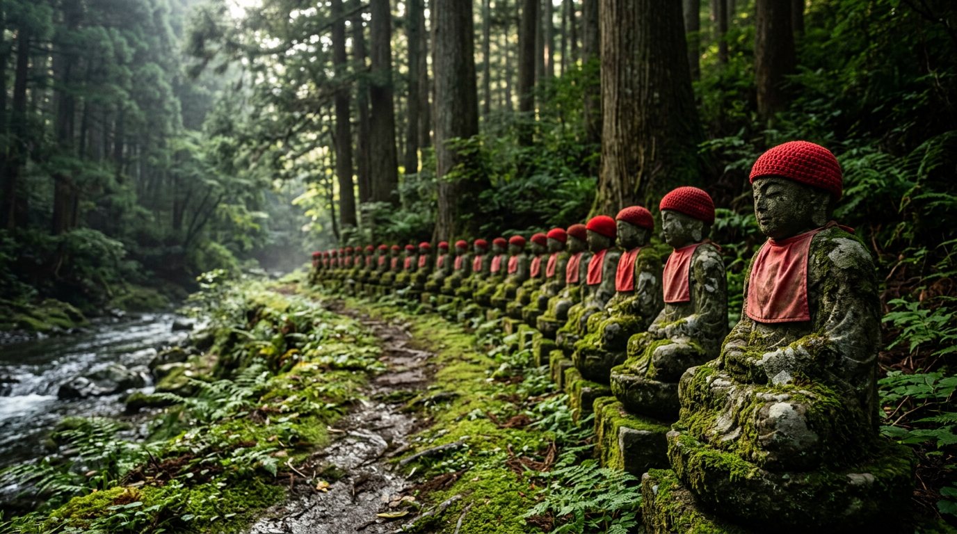 Jizo statues Kanmangafuchi Abyss Nikko