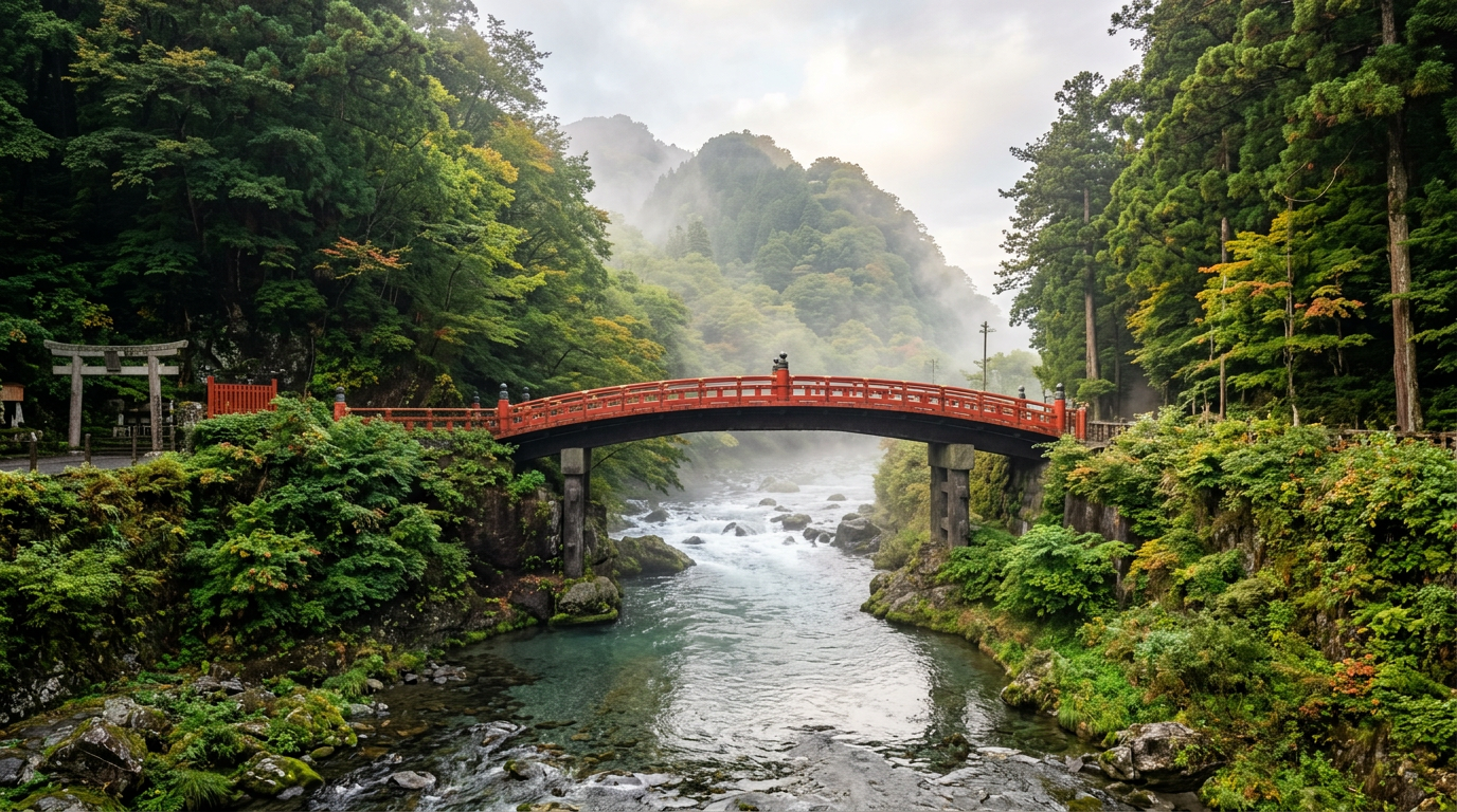 Shinkyo Sacred Bridge Nikko Japan